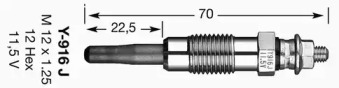 Свеча накаливания NGK для MERCEDES-BENZ T1 автобус (602) 310 D 2.9
